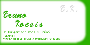 bruno kocsis business card